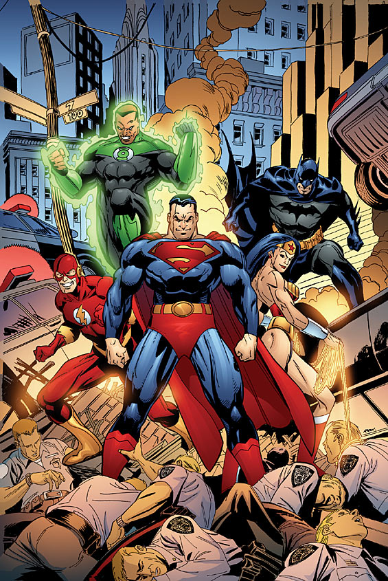 Ron Garney: Cover to JLA #110