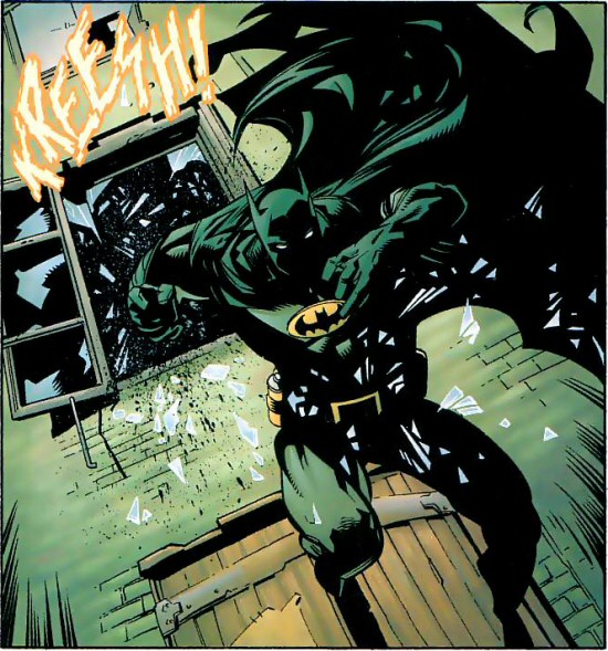 Alex Maleev: Batman Smashes Through a Window
