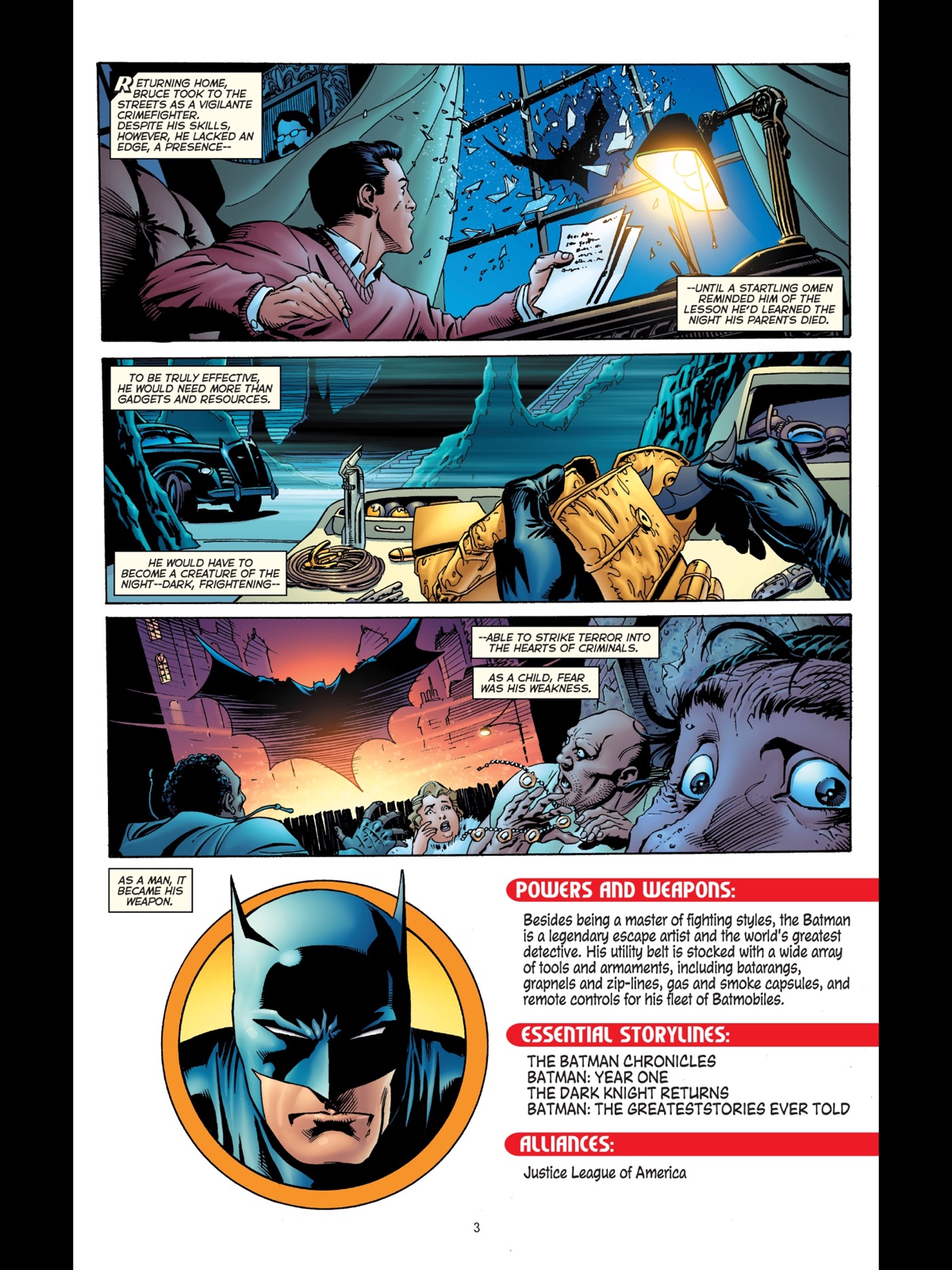 Andy Kubert: Batman's Origin: Powers and Weapons