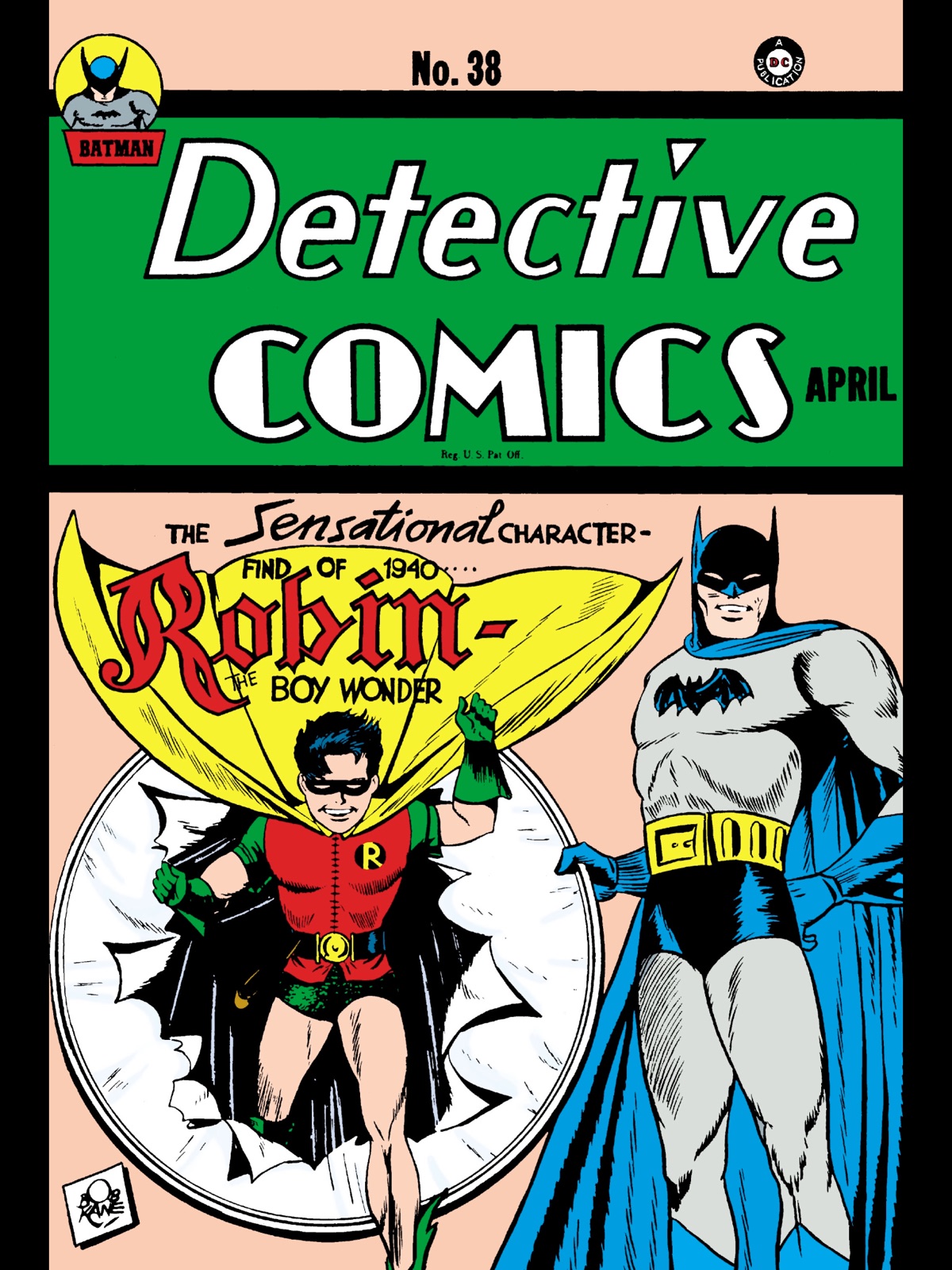 Bob Kane: Cover to Detective Comics #38