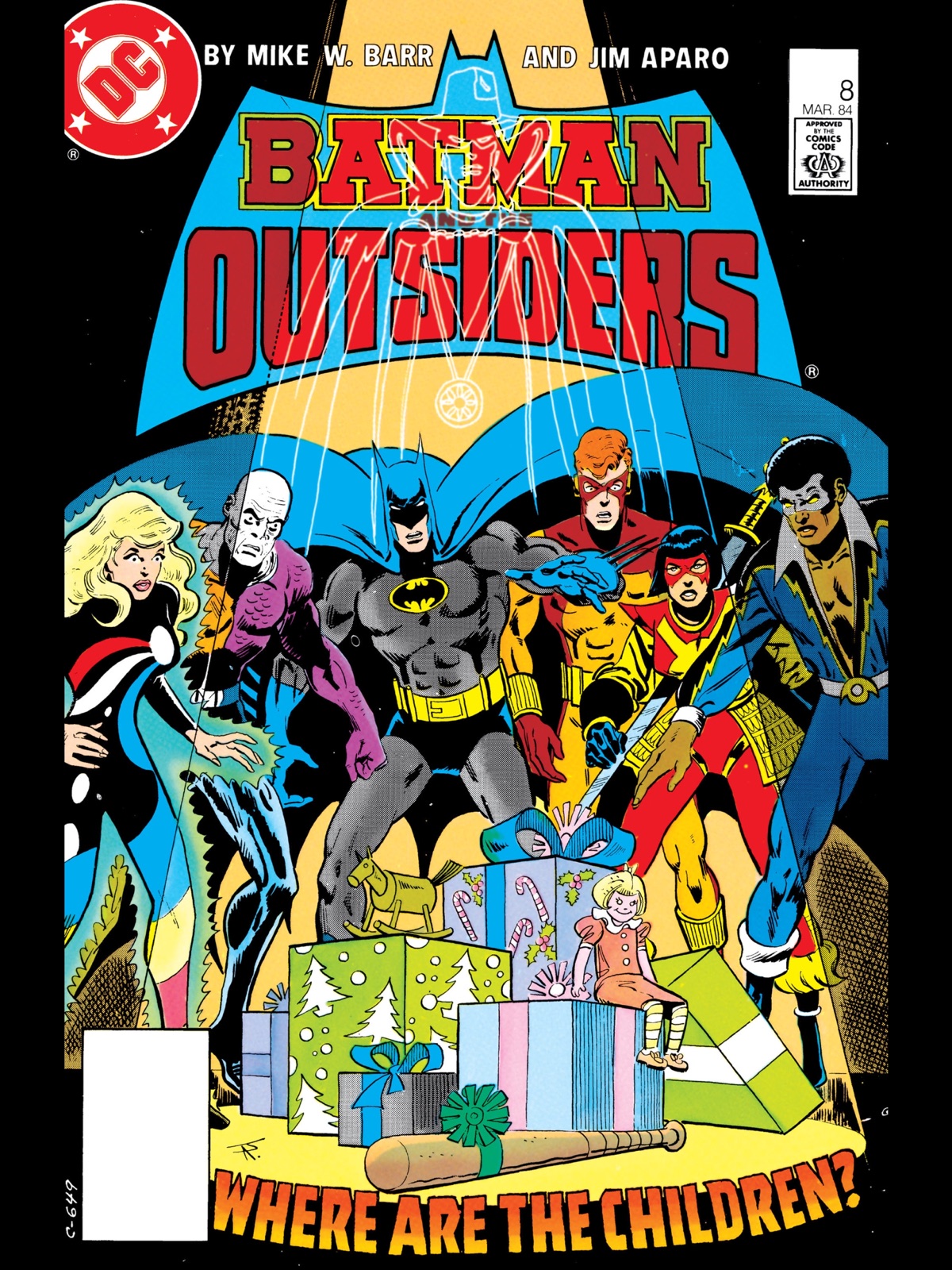 Jim Aparo: Cover to Batman and the Outsiders #8