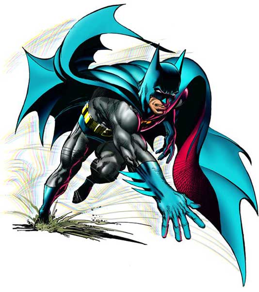 Neal Adams: Batman Crouches in a Dynamic Pose