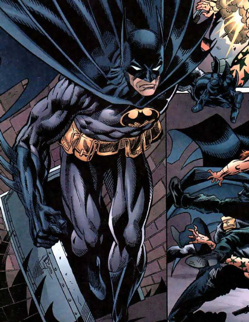 Rafael Kayanan: Batman Leaps Through an Explosion