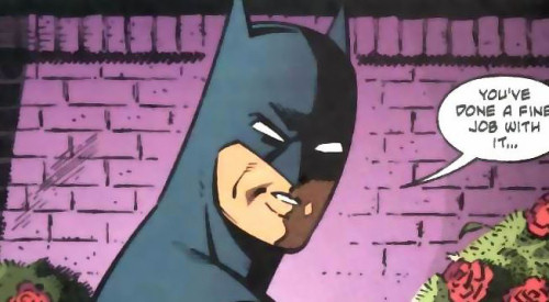 Rick Burchett: Batman knows flowers