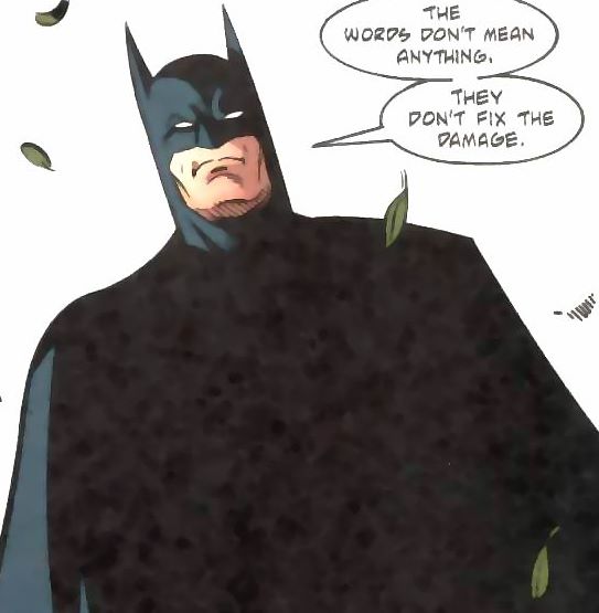 Rick Burchett: Batman Amid Falling Leaves